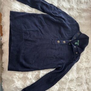 Ralph Lauren Dark Blue Button-Up Sweater